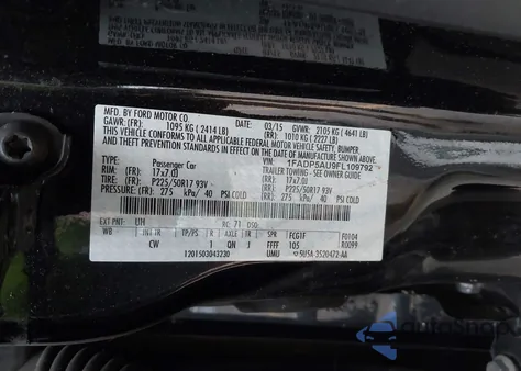 2015 Ford C-Max Hybrid Se из США, поврежденный, VIN 1FADP5AU9FL109792